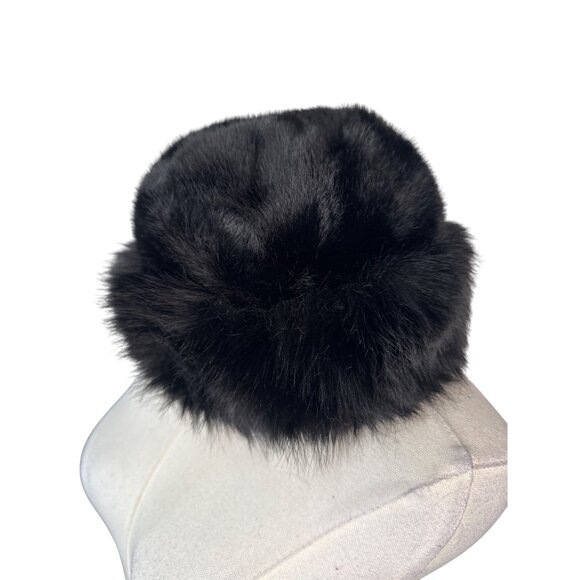 2/$30 Faux Fur Dark Gray OS Mongolian Hat Brimless Plush Fluffy Skiing Riding Wa - Picture 6 of 8